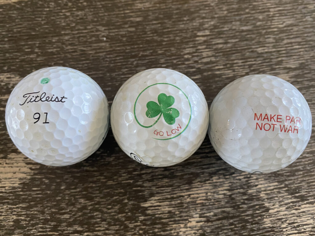 Golf Ball Numbers and Markings